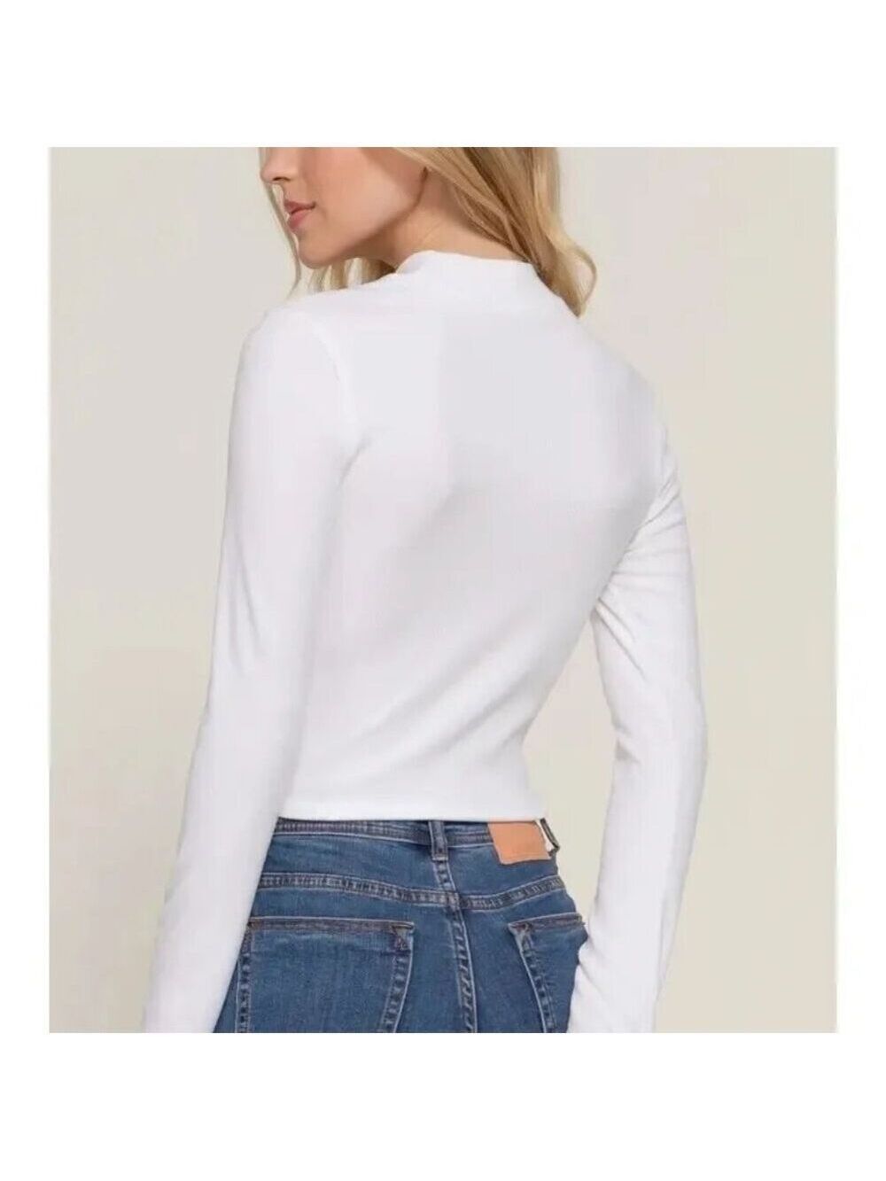 Mock Neck Cut Out Top - Picture 2 of 5